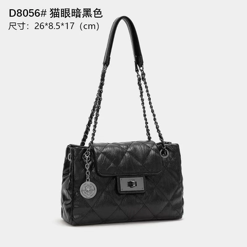 【佐伊甄选】ZT-D8056-猫眼暗黑色轻奢女士时尚潮流通勤腋下斜挎包