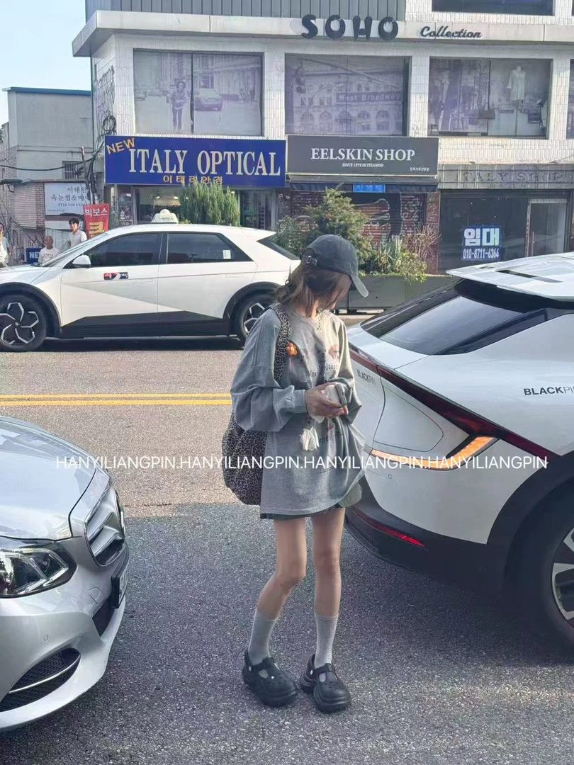 【小狗T】韩版宽松卡通休闲T恤