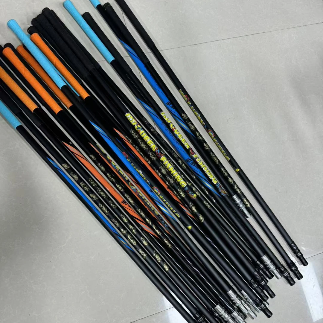 福利抄网杆升级加粗钓鱼碳素抄网杆鱼杆抄网杆捞网伸缩防滑耐磨