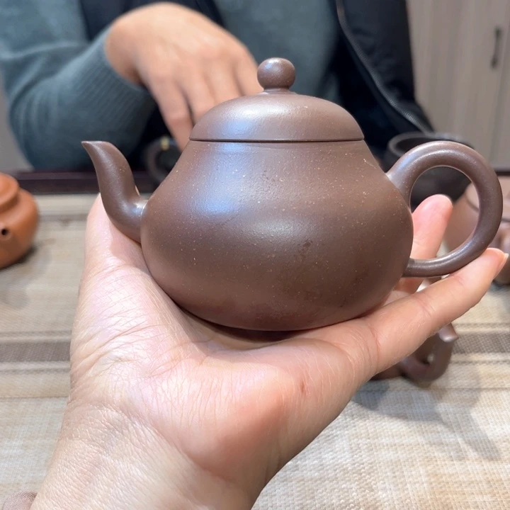 茶壶紫砂梨壶全手工制作200 CC