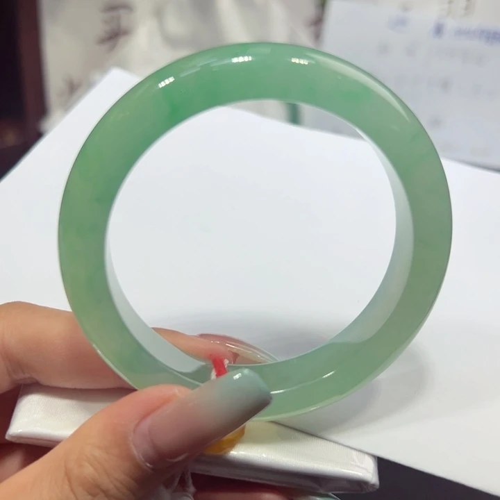 翡翠手镯未镶嵌天然缅甸翡翠A货手镯 32