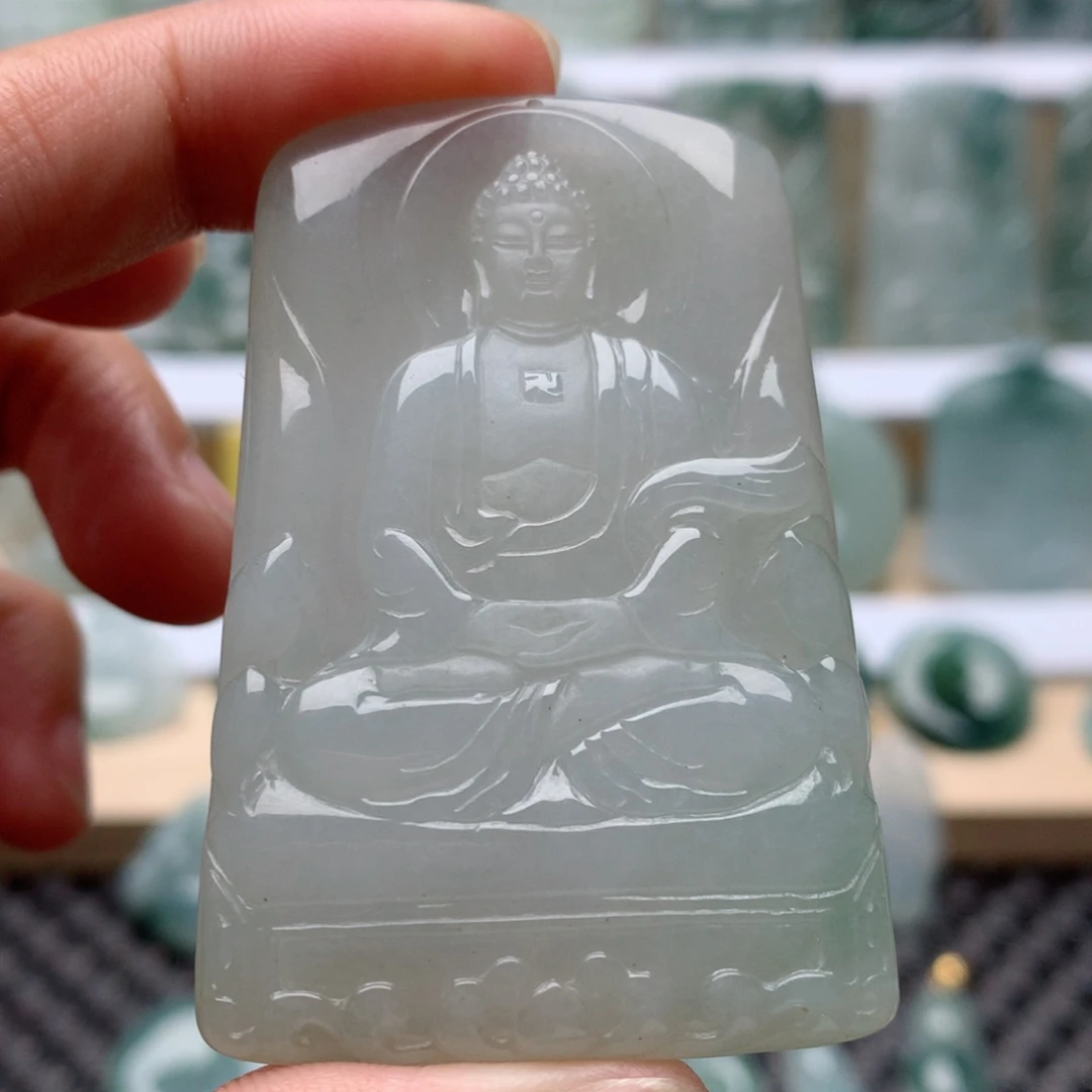 翡翠未镶嵌项链大日