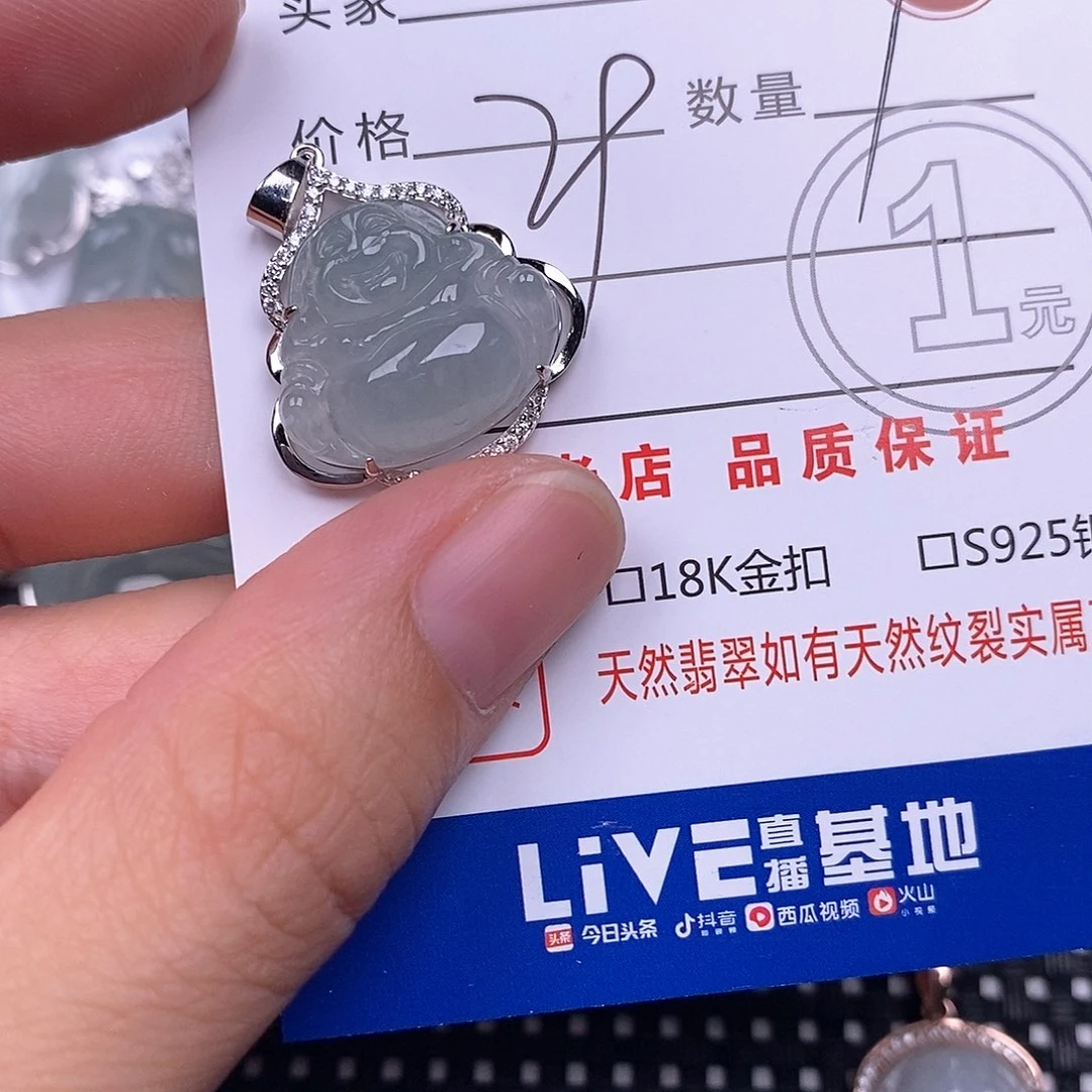 翡翠银S925镶嵌颈饰