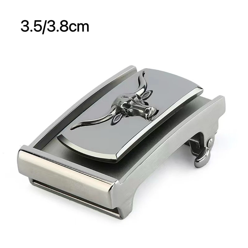 牛气冲天钨钢皮内穿自动男士裤带扣单独皮带扣3.5赠送扣头一个