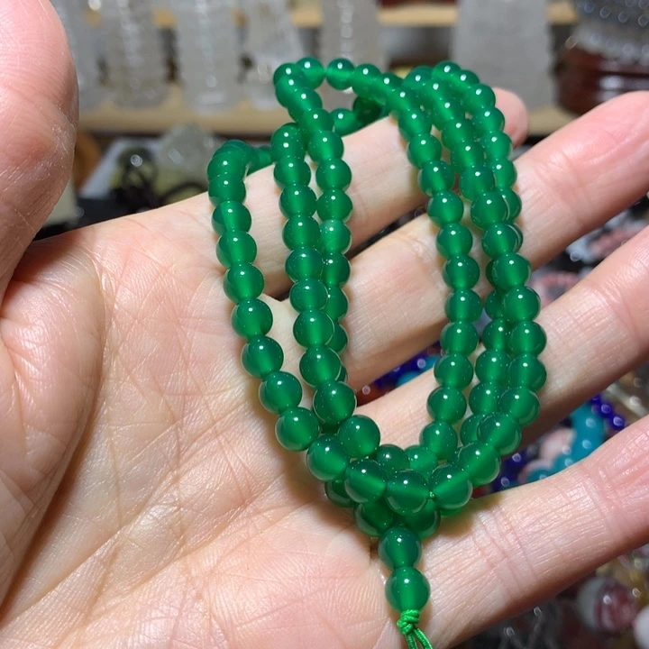 玛瑙/玉髓未镶嵌手链6mm佛珠手链