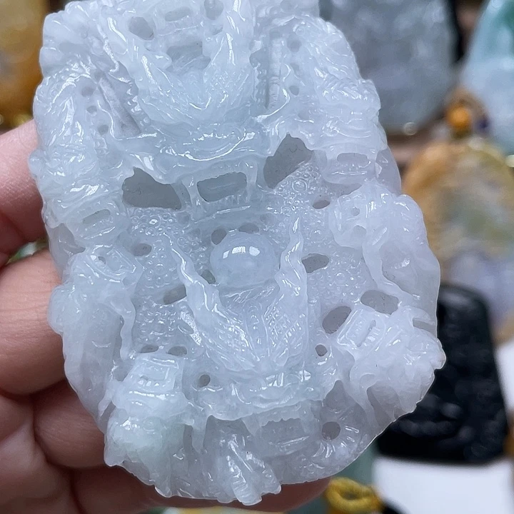 *****翡翠未镶嵌颈饰天然