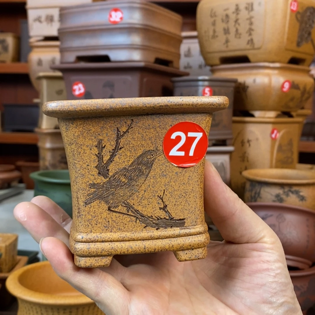 紫砂花盆盆景花盆小