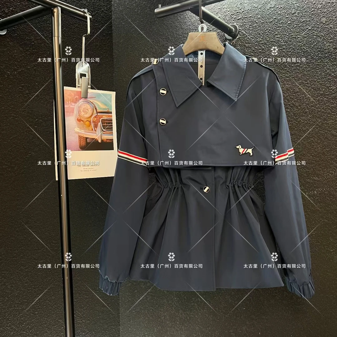 【Linda专属】编码【31】新款奢品定制风百搭抽绳收腰风衣JC-A2127