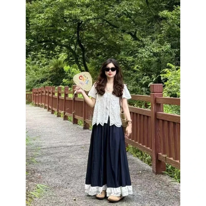 森系通勤时尚套装重工静奢风上衣开衫INS风法式1336