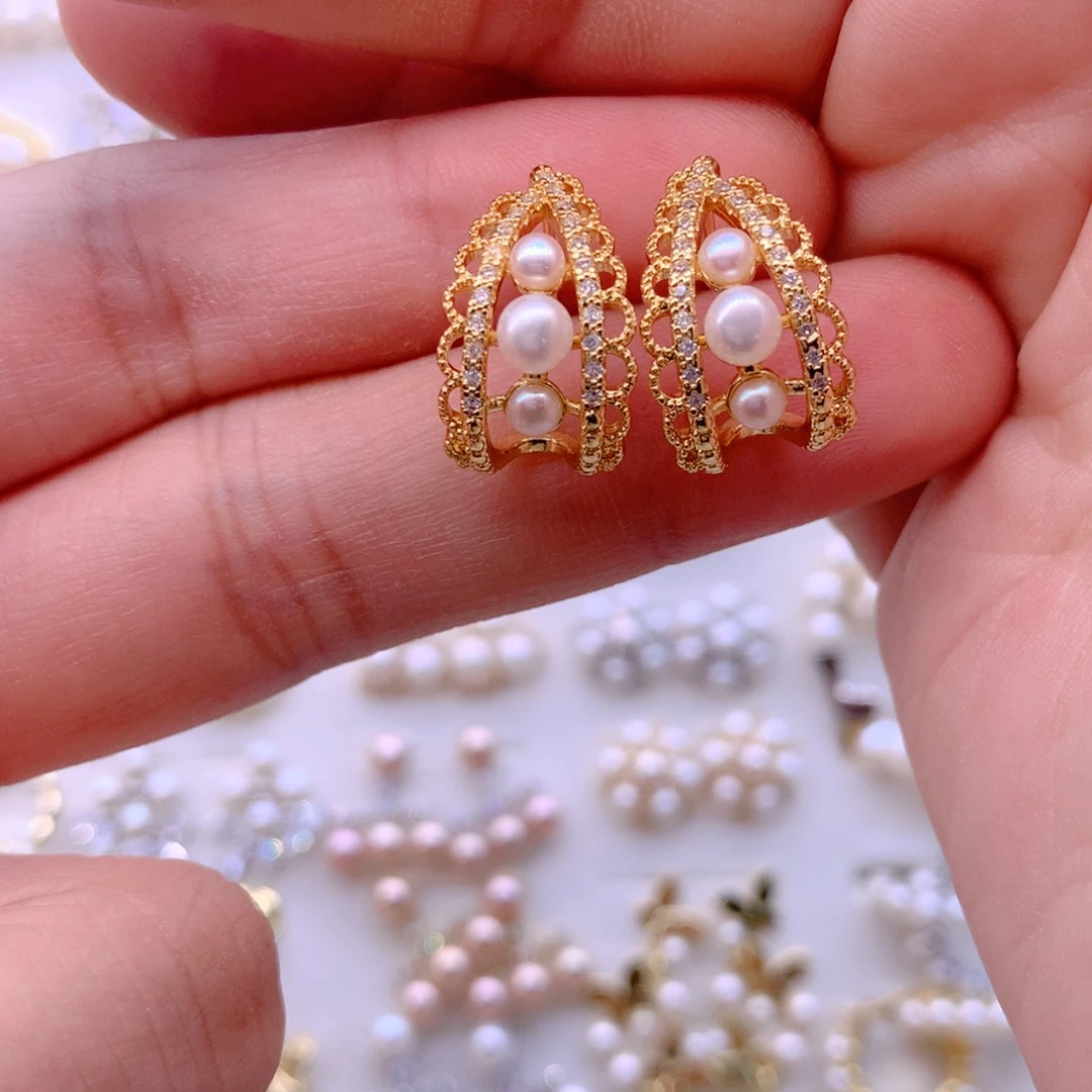 耳饰淡水珍珠合金