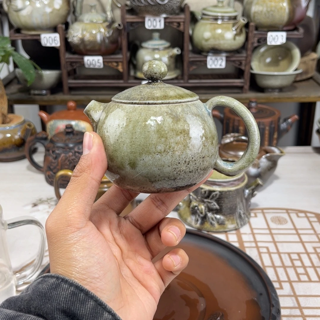 150cc白泥柴烧西施壶，建水紫陶全手工制作