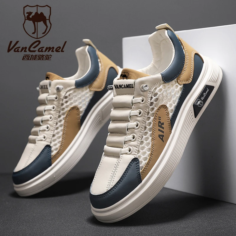 VANCAMEL/西域骆驼青春潮流低帮休闲鞋低帮网面透气运动时尚鞋