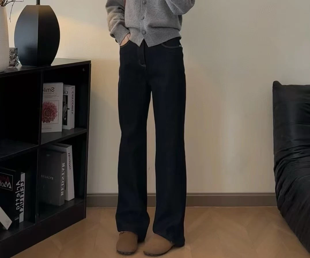 【柒悠】显瘦女休闲直筒长裤