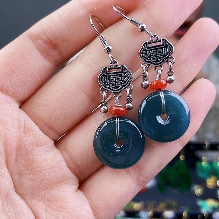 翡翠耳饰未镶嵌饰品