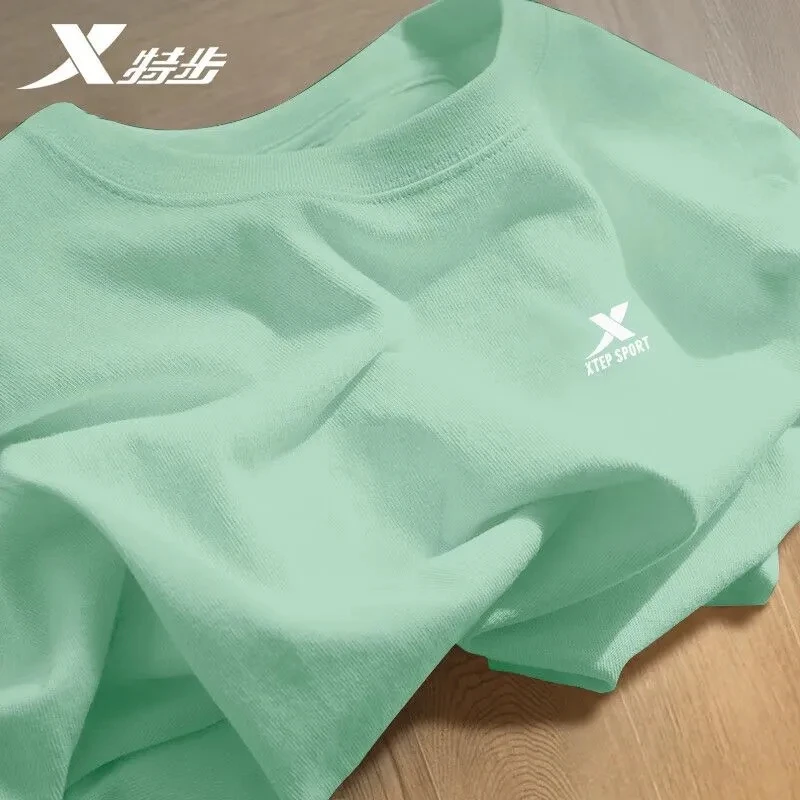 特步冰丝短袖t恤女夏季情侣透气速干衣服品牌正品健身运动上衣男