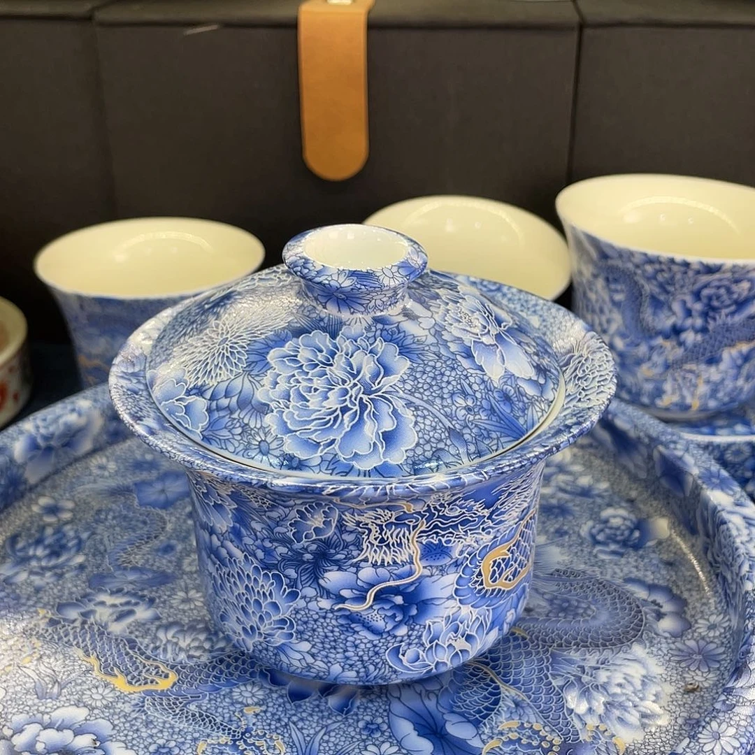 陶景德陶瓷盖碗茶具