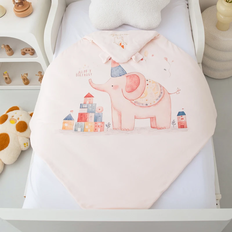 《新疆棉加厚》500克纯棉花抱被秋冬产房专用A类初生宝宝保暖包被