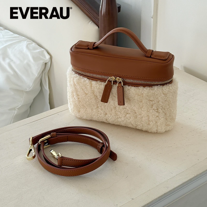 EVERAU单肩款防盗横款斜挎包复古小包包女包枕头包时尚洋气EAA032