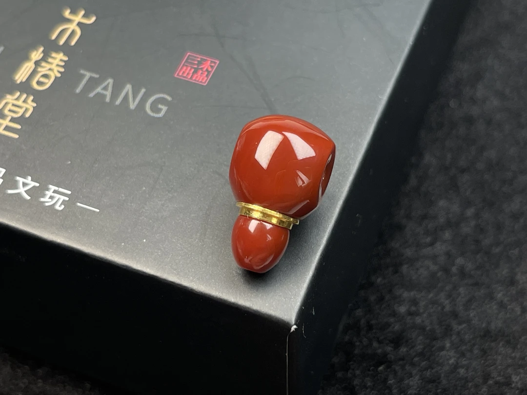 瓦西南红三通➕24k金腰带 11.8✖️20.5✖️11.3 璀璨夺目 全品无暇