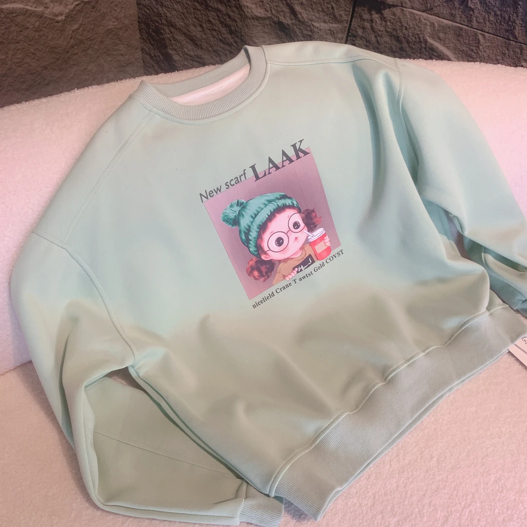 吉米赛欧【女孩卫衣】 1Y2317311 加绒卫衣休闲百搭印花韩版时尚