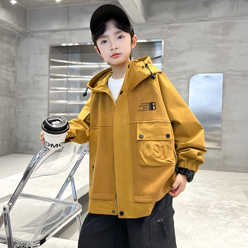 男童春秋款外套2025新款中大儿童酷帅男孩休闲潮A5036