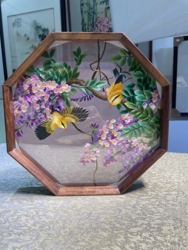 八角紫藤花尺寸31公分左右