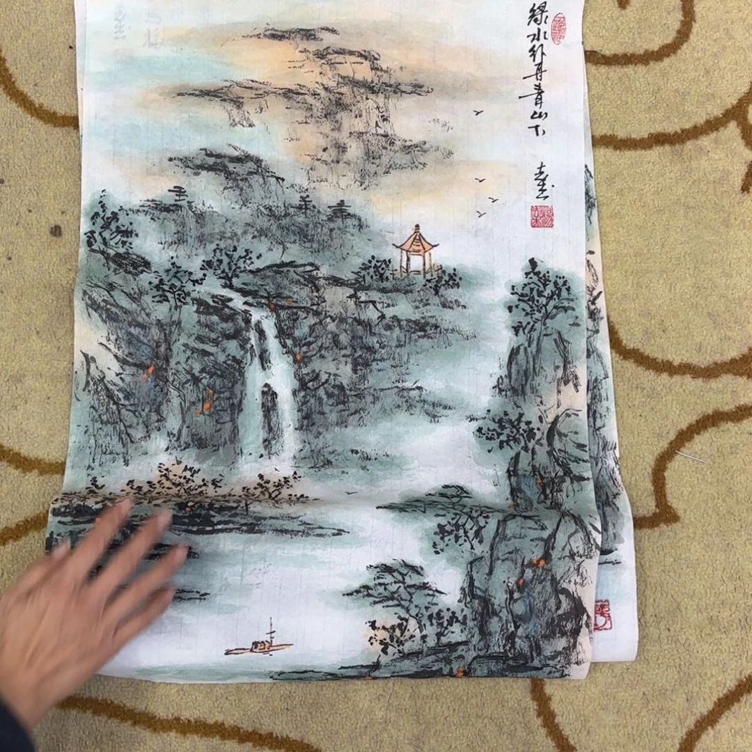 国画杨志杰四尺三开艺