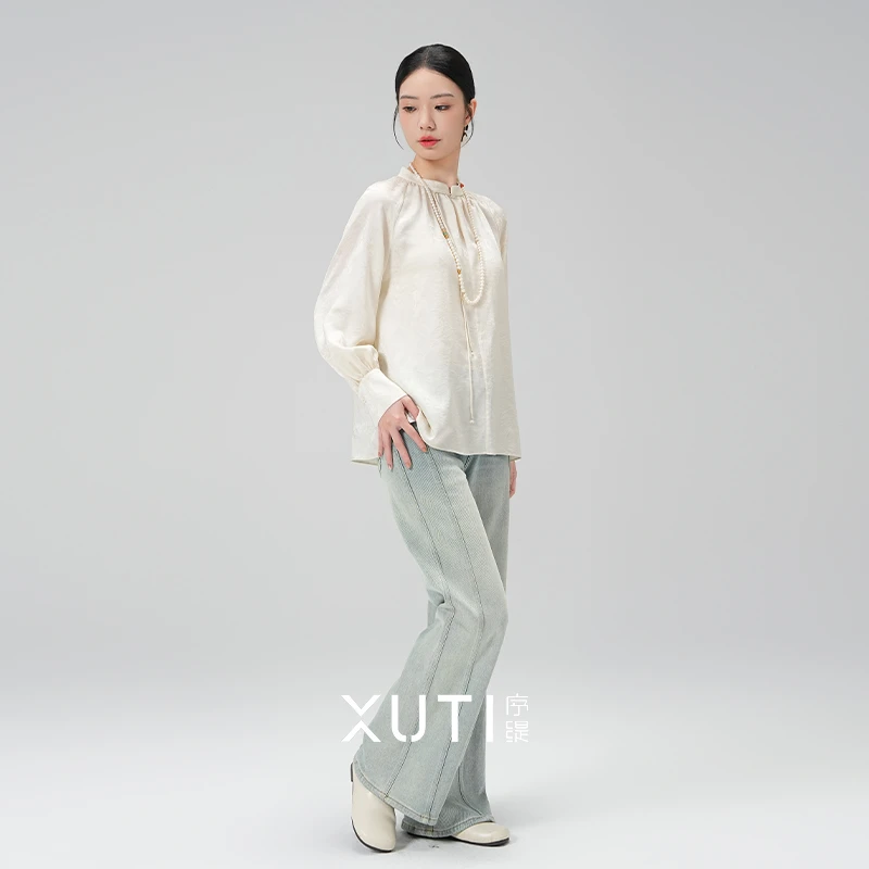 序缇『一川暝霭』春夏新款国风新中式女装桑蚕丝上衣S65-8152