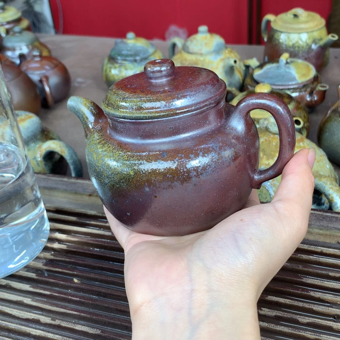 紫砂紫砂茶具純自然紫砂柴燒