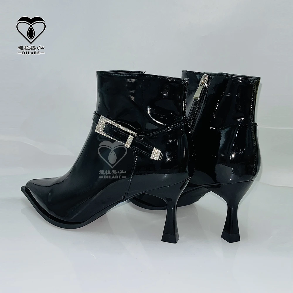 [D-020] Dilare厚底女鞋2025年新款女鞋复古英伦风系带小皮鞋