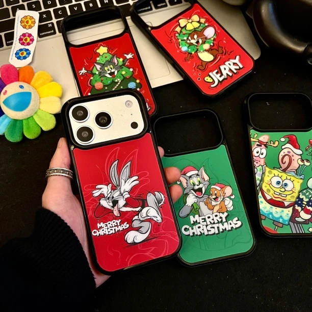 圣诞风卡通趣味磁吸壳适用iphone17promax磨砂苹果15/16pro手机壳