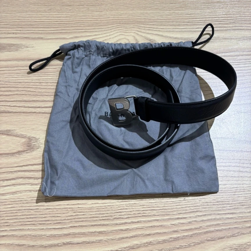 未使用 Balenciaga/巴黎世家 （pm）鳄鱼纹腰带95码3cm 防尘袋/2236
