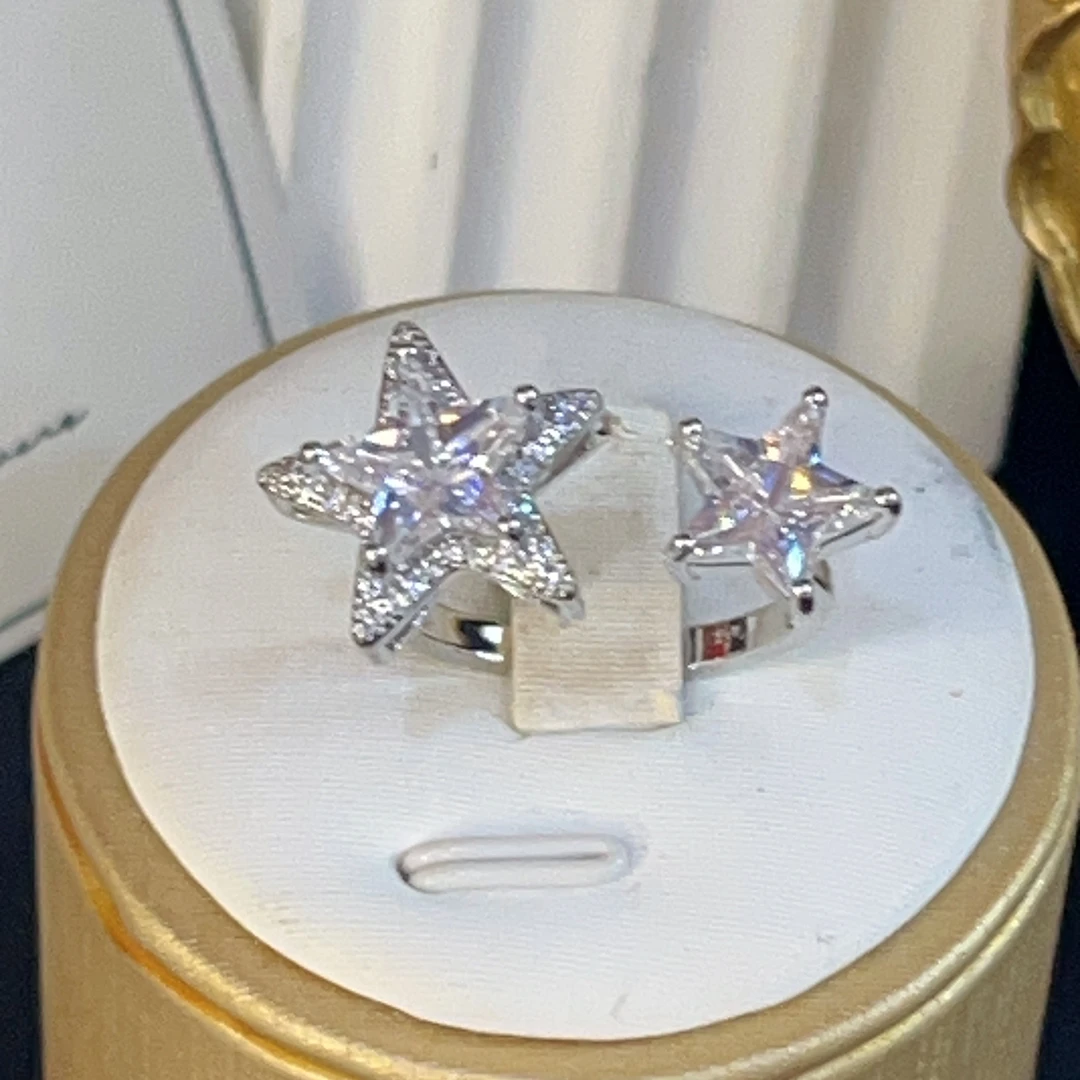 铜合金锆石戒指 哈尼西牧时尚百搭戒指#0008501