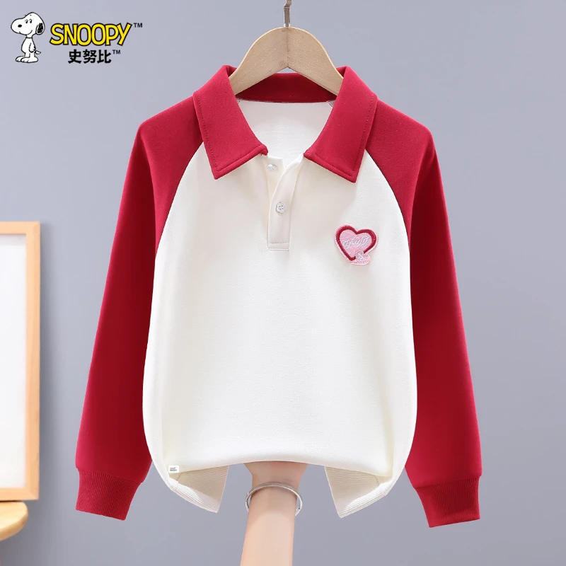 Snoopy/史努比女童童装儿童春秋卫衣2025新款中大童打底秋装长袖