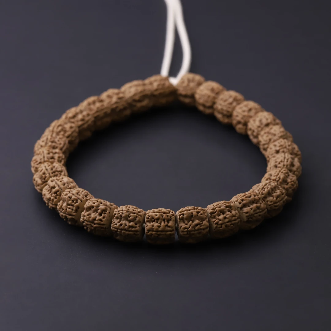 S7836【麦穗盘龙】定制货头麦穗盘龙纹小金刚菩提  单圈文玩手串