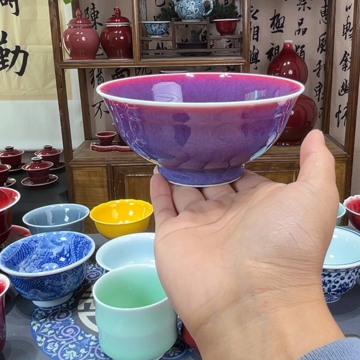 景德镇陶瓷浅行窑米饭碗
