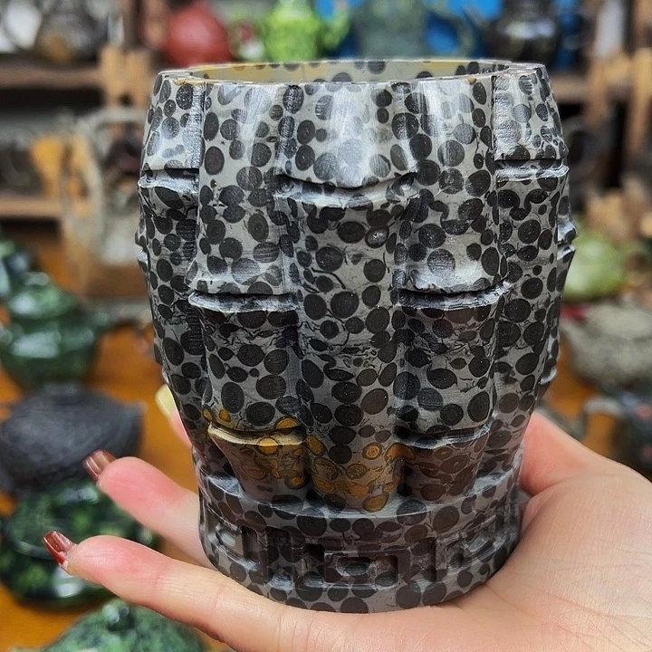 茶空间天然石材金钱石