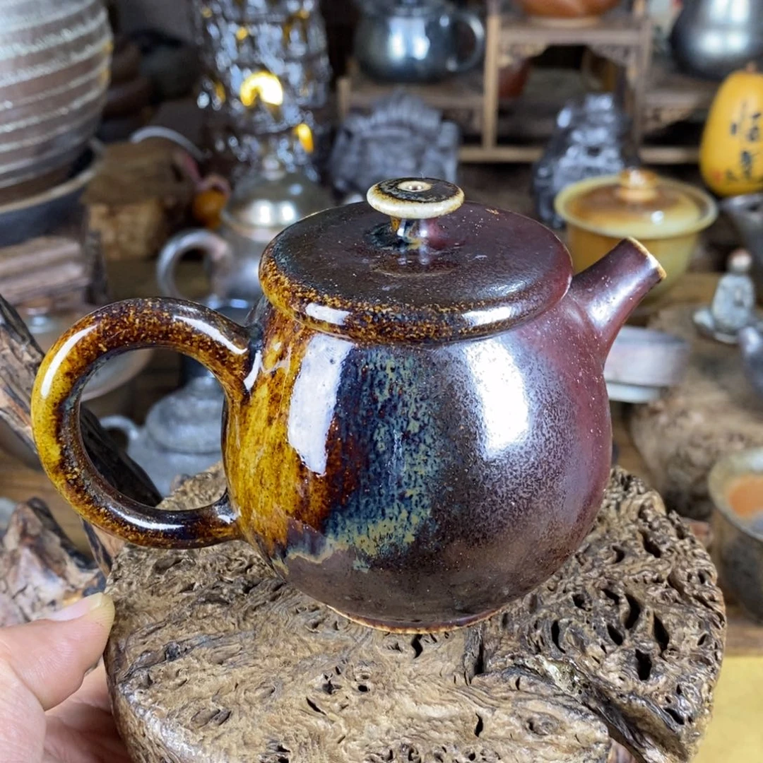 不***我双节大漏，建水紫陶柴烧茶器，0001