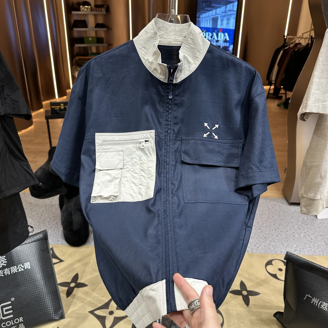 supercolor【老钱风亚麻短袖】 25ss//春夏百搭亚麻拼接短袖