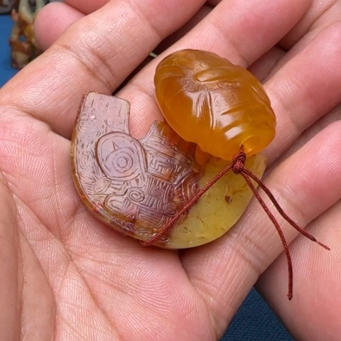 蛇纹石玉未镶嵌挂件没****茶