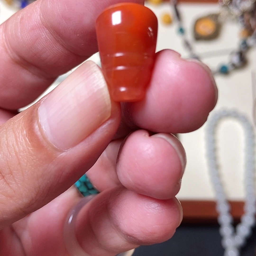 南红玛瑙未镶嵌颈饰南红玛瑙三通