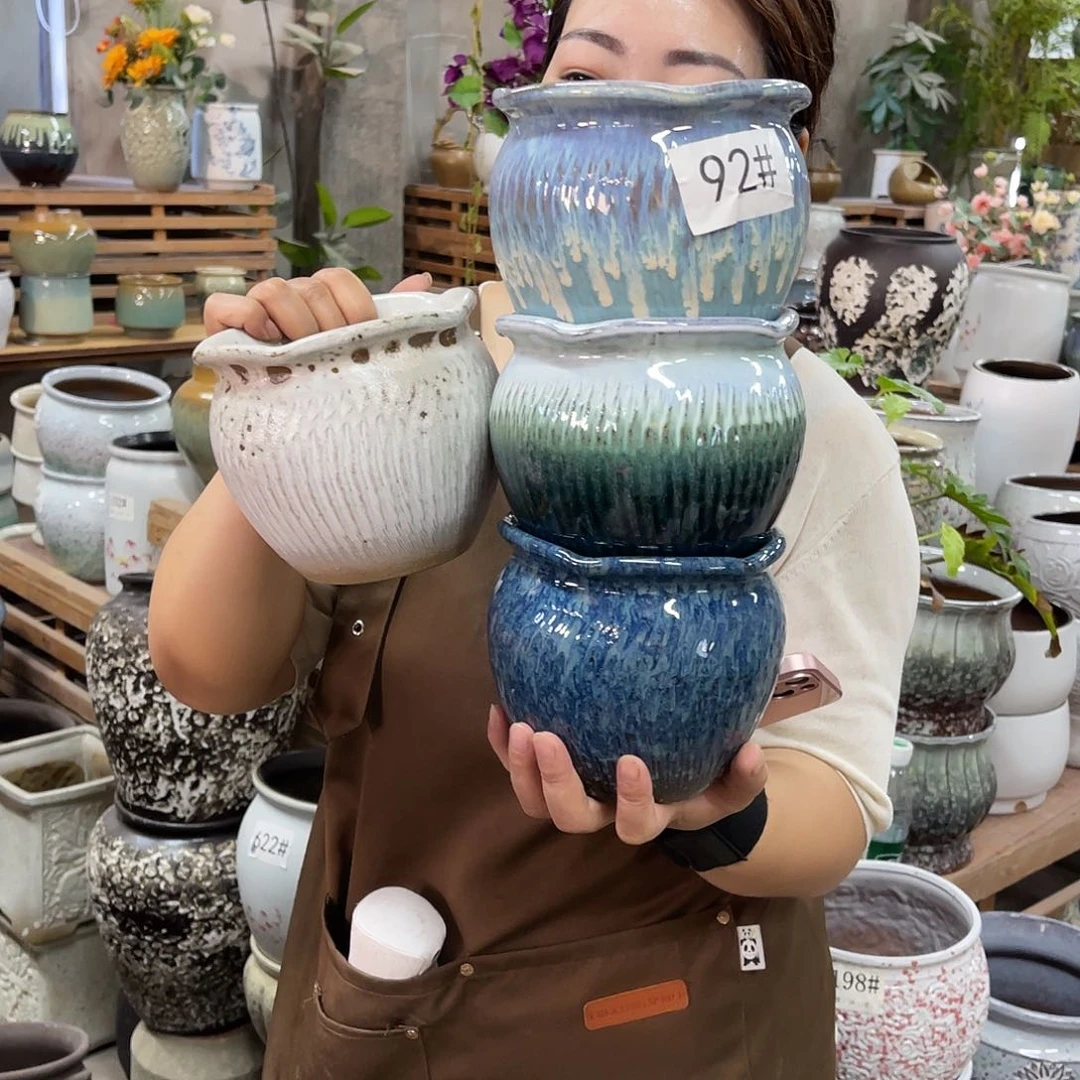 紫砂花盆高度13口径14厘米