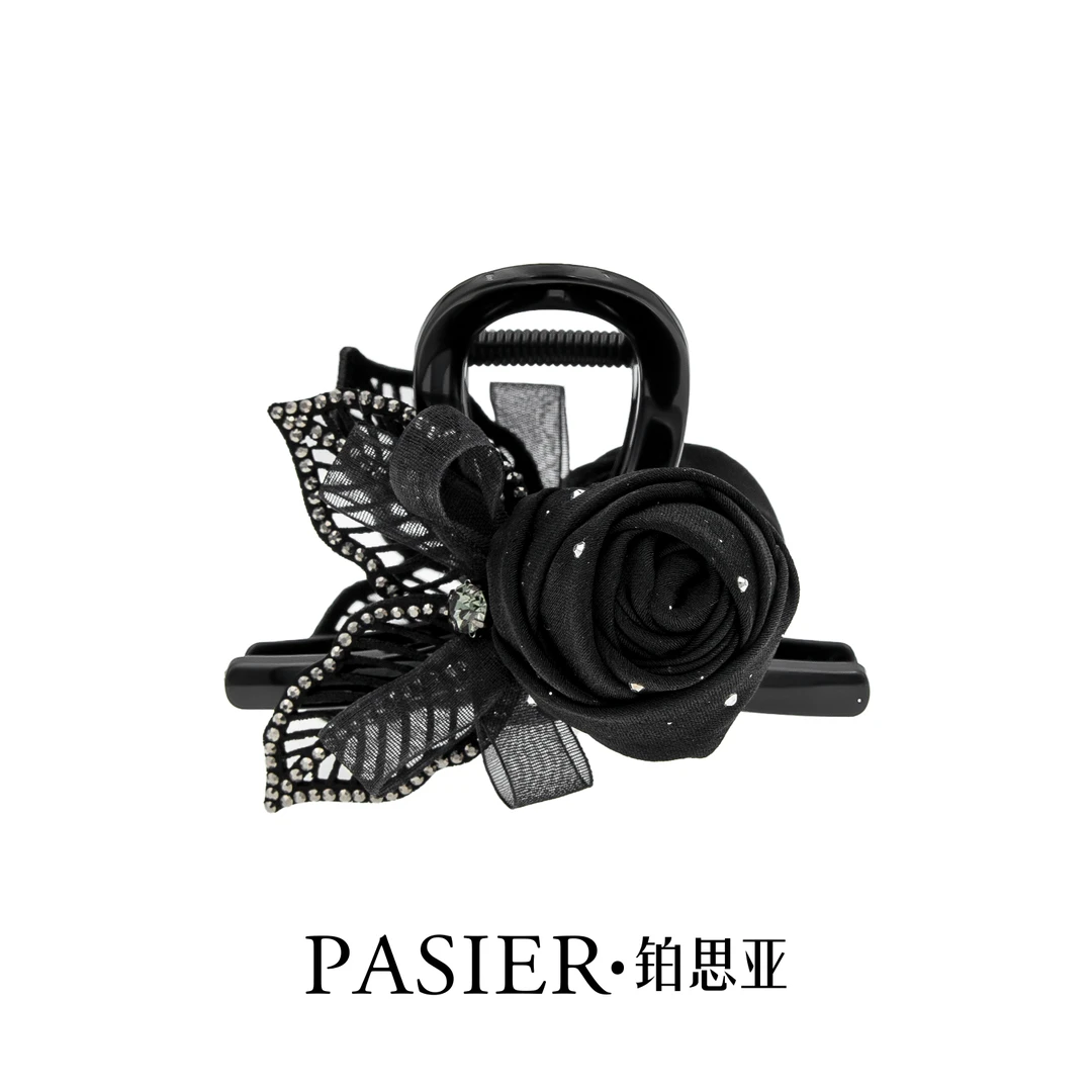 黑玫瑰 8厘米优雅气质风时尚百搭盘发抓夹NN022