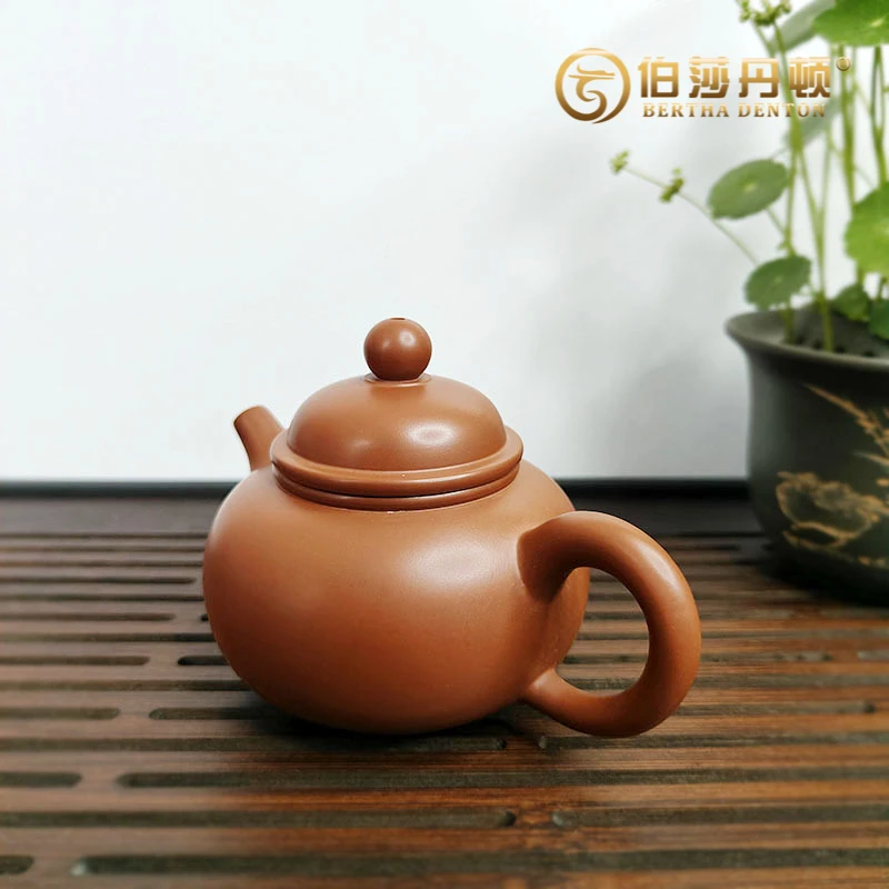 BERTHA DENTON/伯莎丹顿钦州坭兴陶茶壶纯手工容天梨形壶非紫砂壶