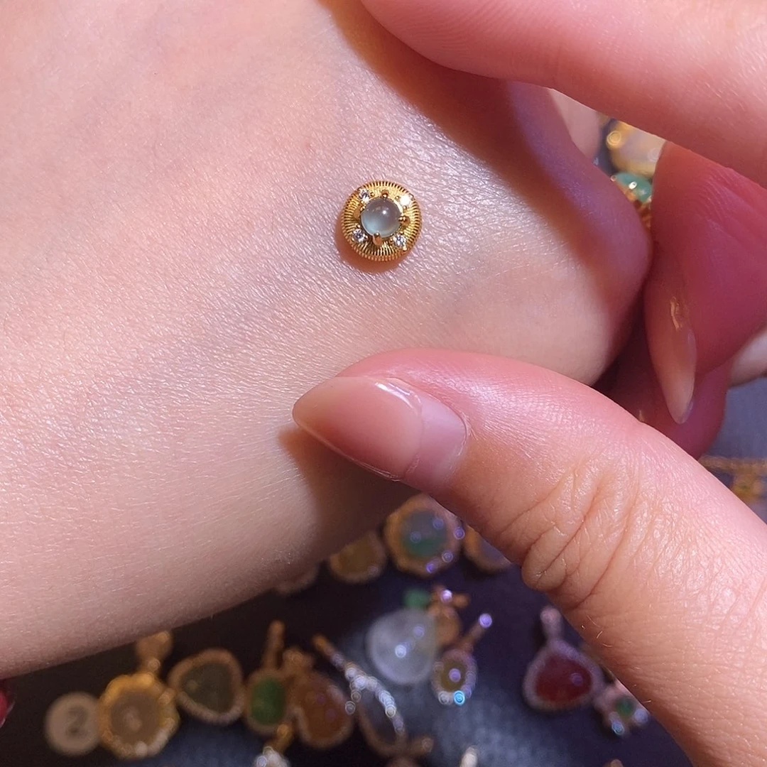 翡翠银S925镶嵌项链