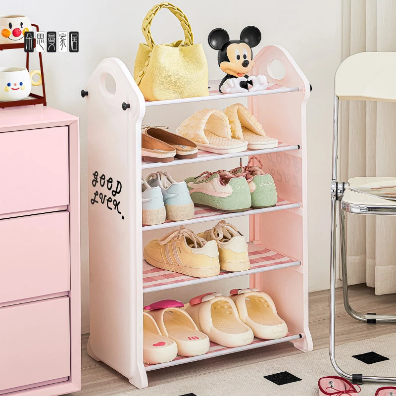 朵思曼鞋架家用卡通门口多层鞋子包包收纳架出租房大容量多功能多