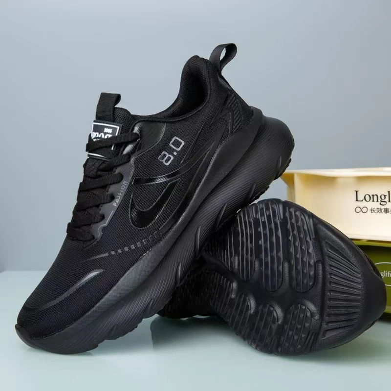 秋冬款冷粘厚底透气加厚百搭休闲运动鞋男女同款减震运动鞋轻便