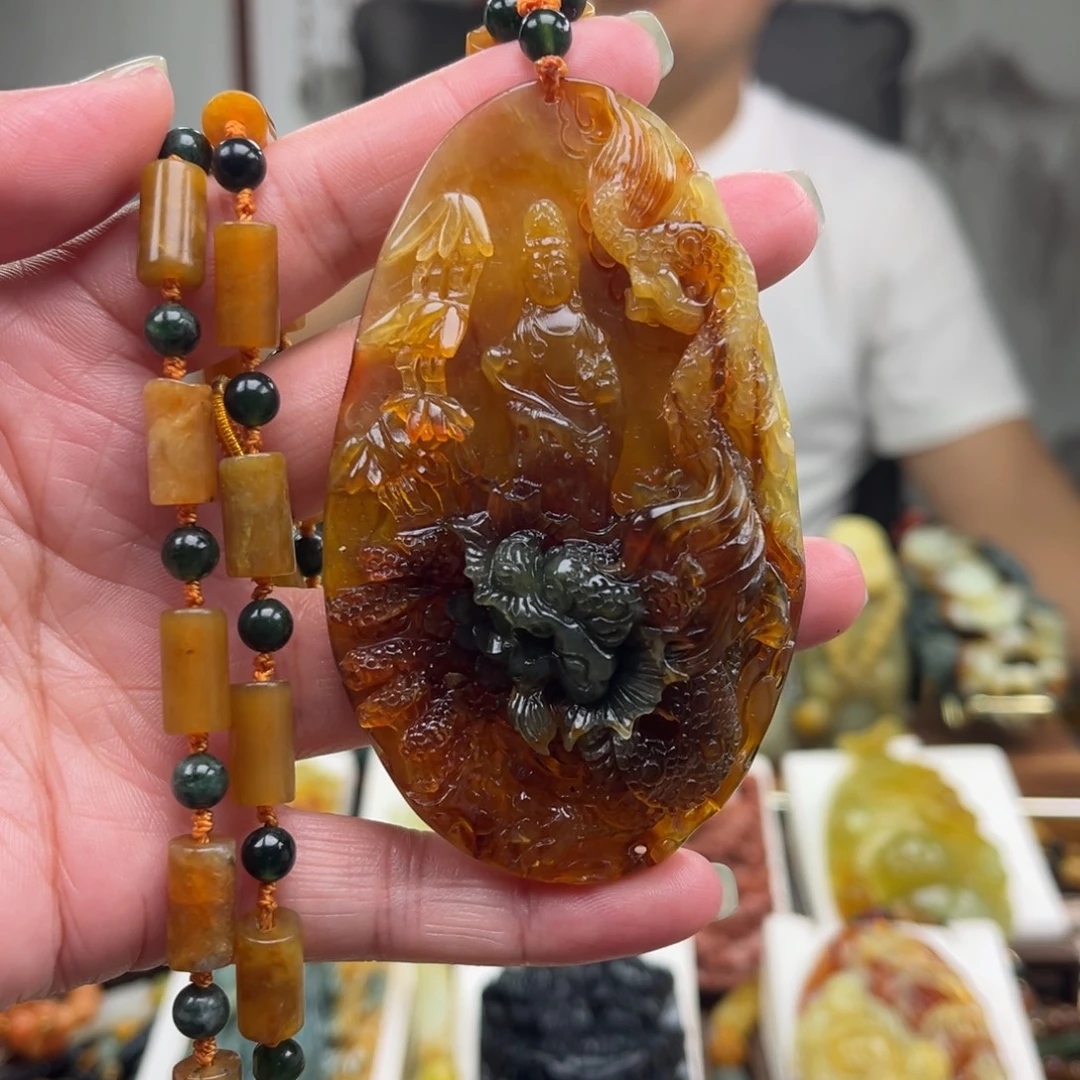岫玉未镶嵌挂件挂件