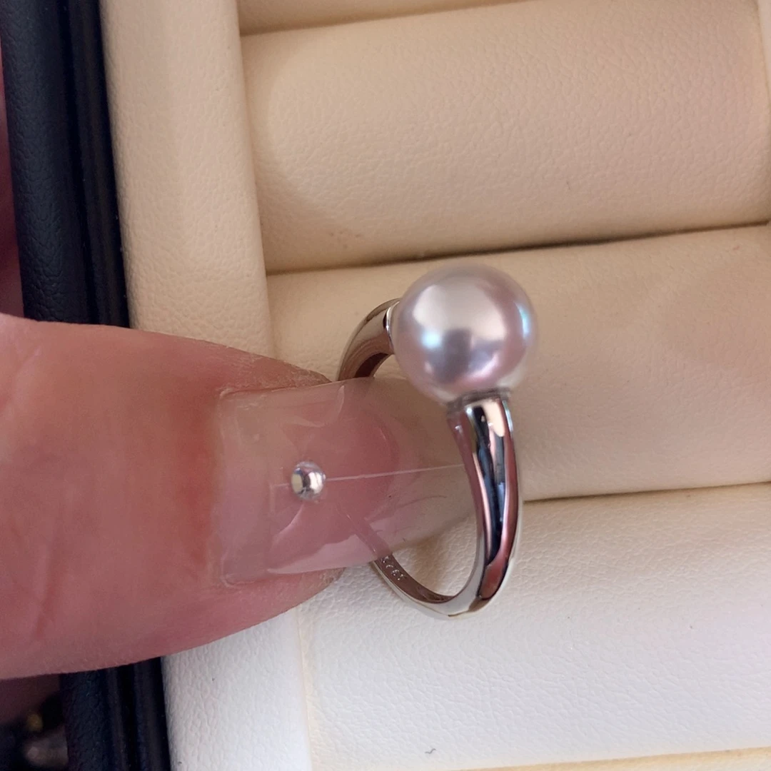 银S925镶嵌海水珍珠戒指
