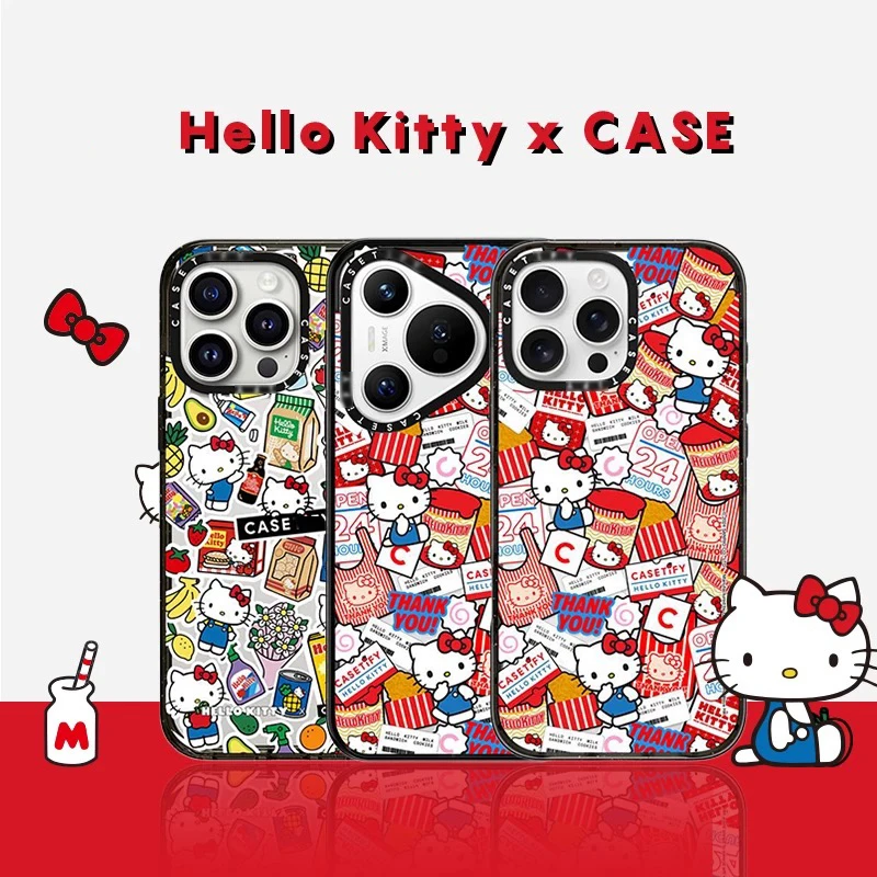 磁吸CASE联名HelloKitty凯蒂猫手机壳16Pro适用苹果15亚克力16pm